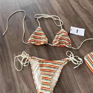Triangl Colorful Striped Bikini Set